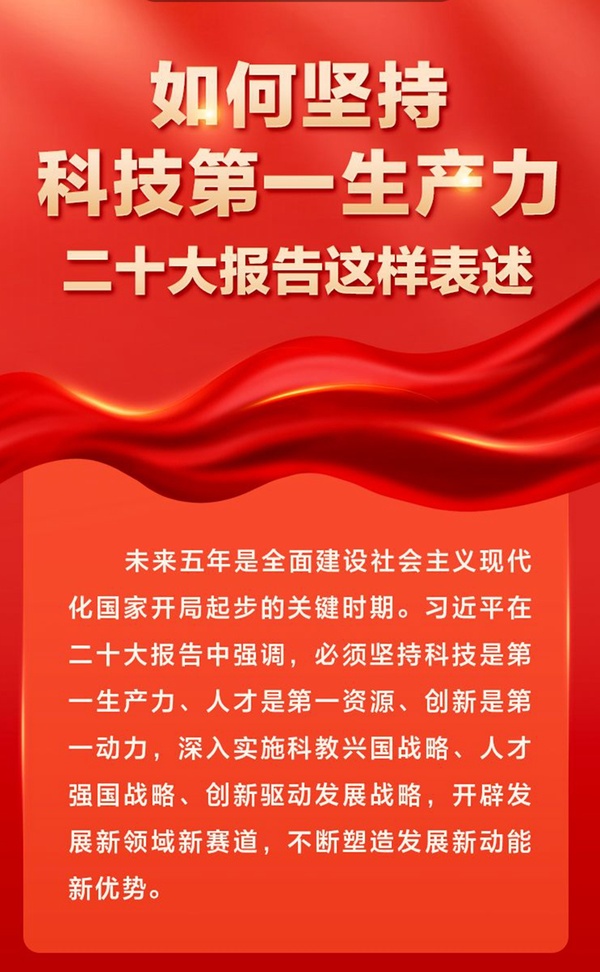 如何堅持科技第一生產(chǎn)力，二十大報告這樣表述